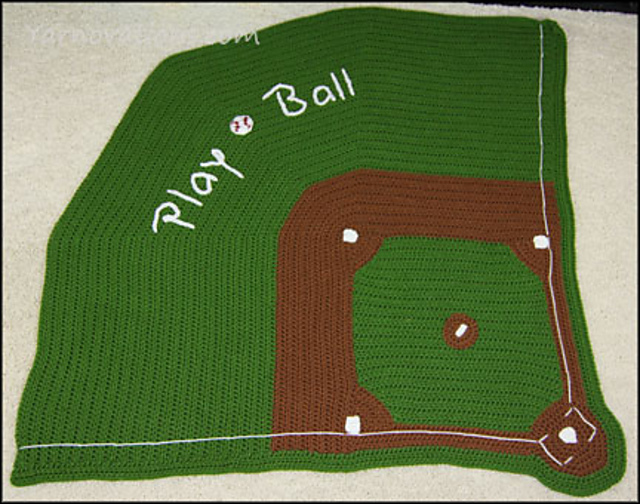Baseball Diamond Baby Blanket