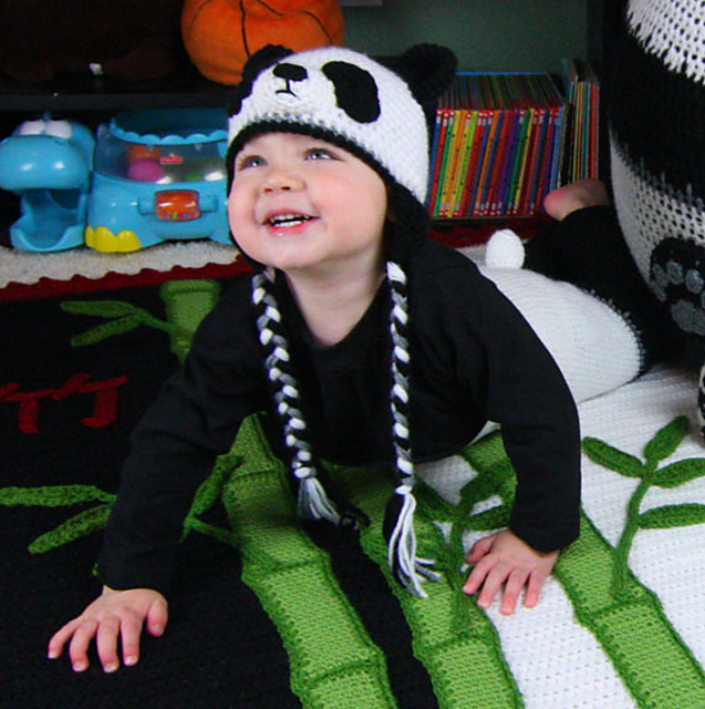 Panda Hats and Pants Diaper Cover