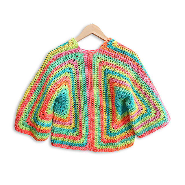 Ravelry: Retro Stripe Hexagon Cardigan pattern by Sarah