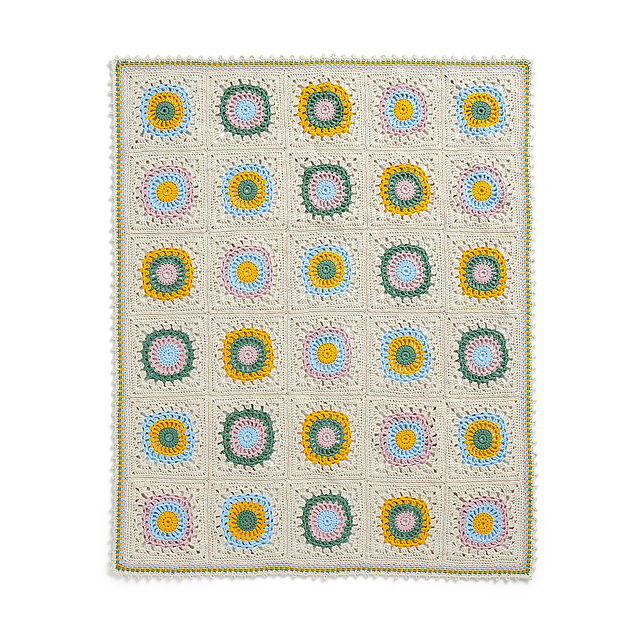 Picot Edged Granny Blanket