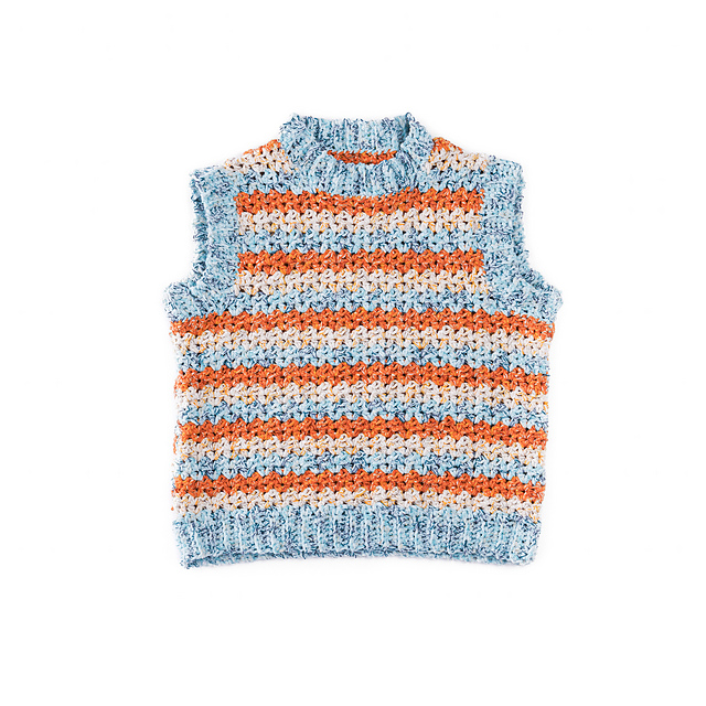 V Stitch Stripes Vest