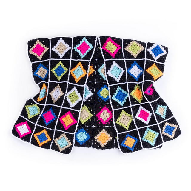 Diamond Tile Motifs Ruana