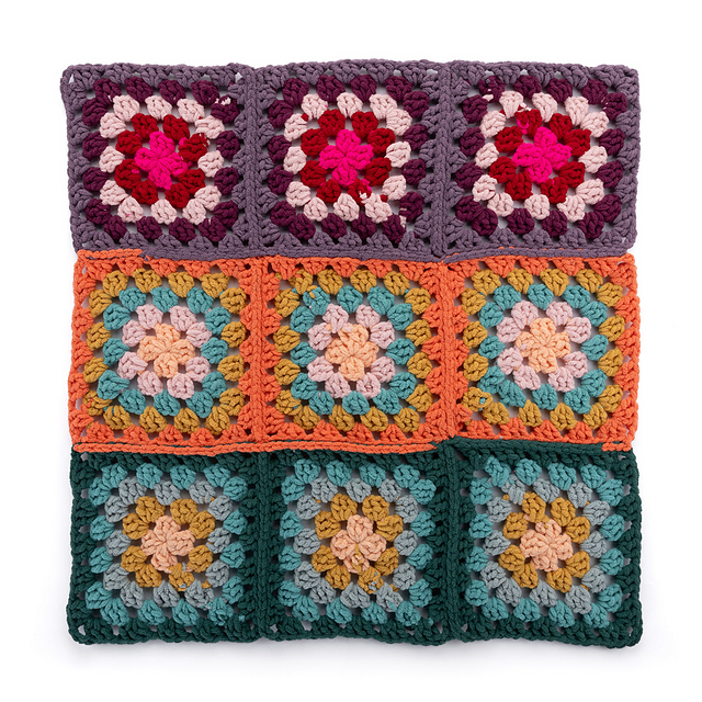 Granny Square Bright Baby Blanket