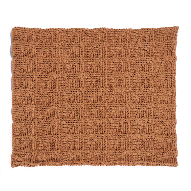Embossed Faux Mitered Throw