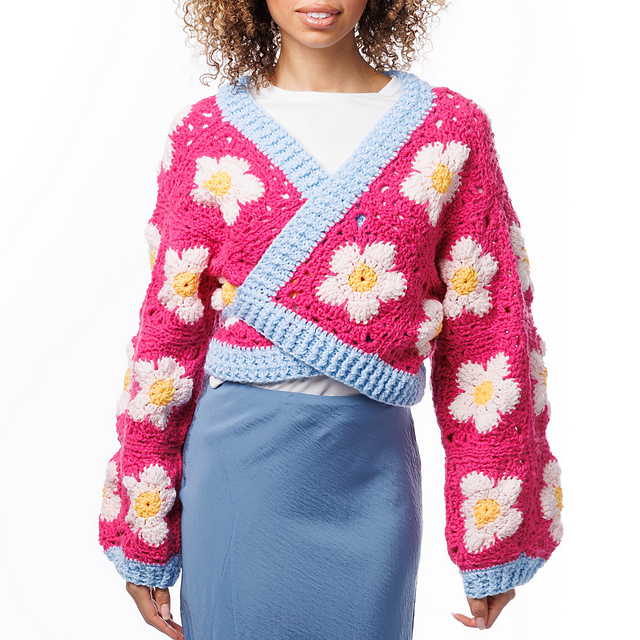Ravelry: Perfect Posy Wrap Cardigan pattern by Red Heart Design Team