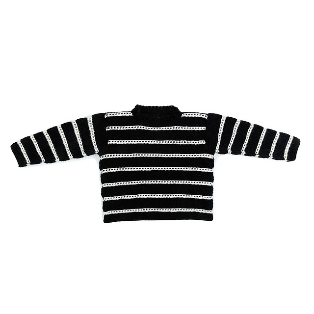 Eyelet Stripes Sweater