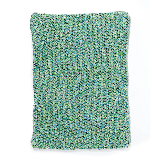 Flowers & Seed Stitch blanket