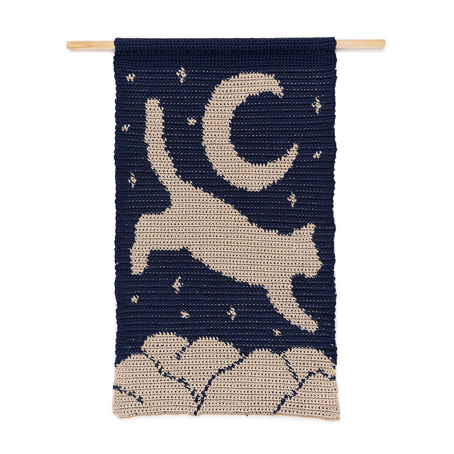 Moonlight Meowgic Tapestry