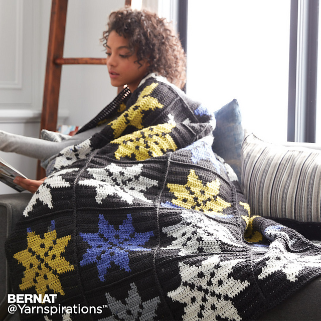 Snowflake Crochet Blanket