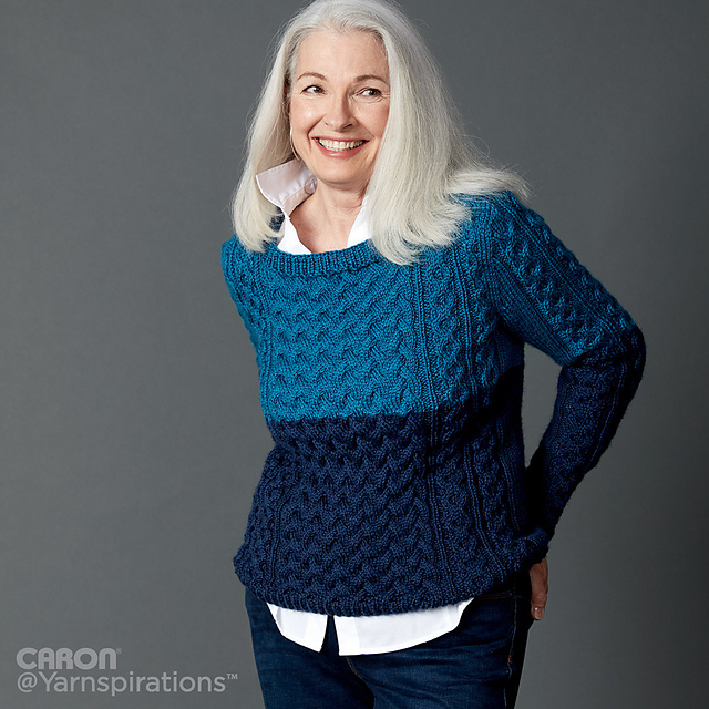 Dipped Cable Knit Pullover
