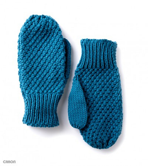 Textured Family Mittens