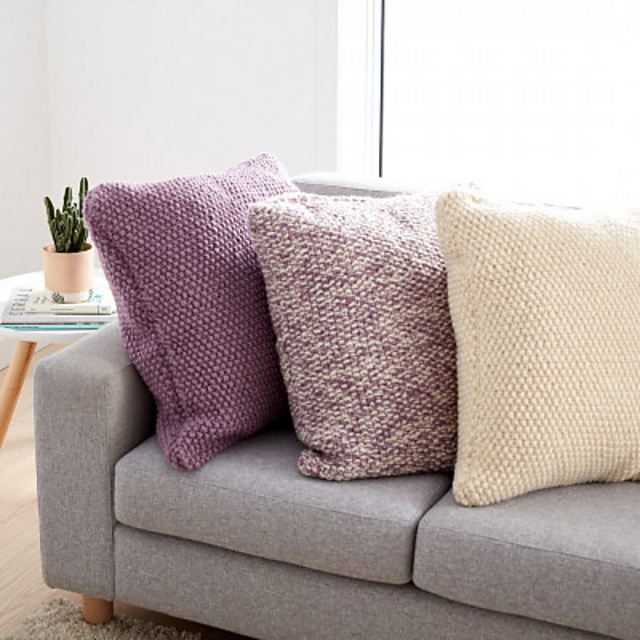 Seed Stitch Pillow