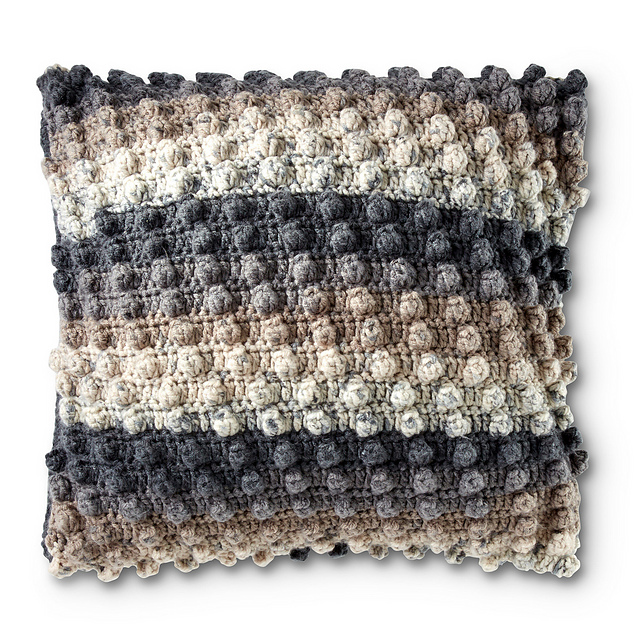 Crochet Popcorn Pillow