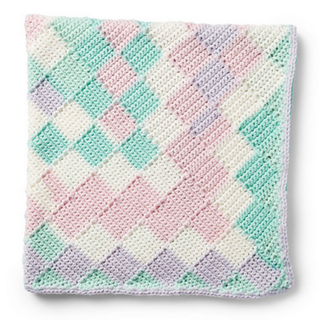 Ravelry Entrelac Baby Blanket pattern by Yarnspirations Design Studio