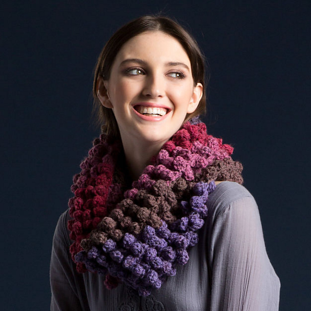 Corner to Corner Bobble Cowl