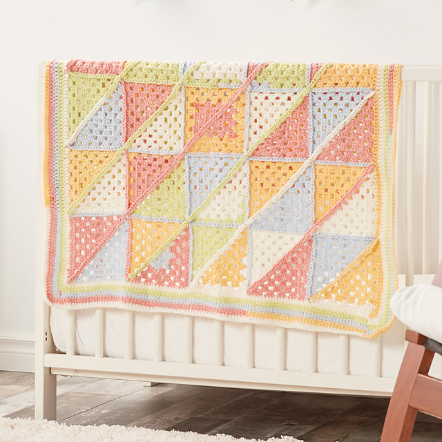 Granny Triangle Patchwork Blanket