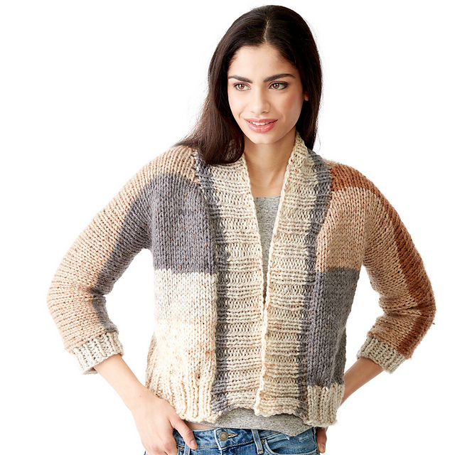 Ravelry: One Piece Cardigan pattern by Yarnspirations Design Studio