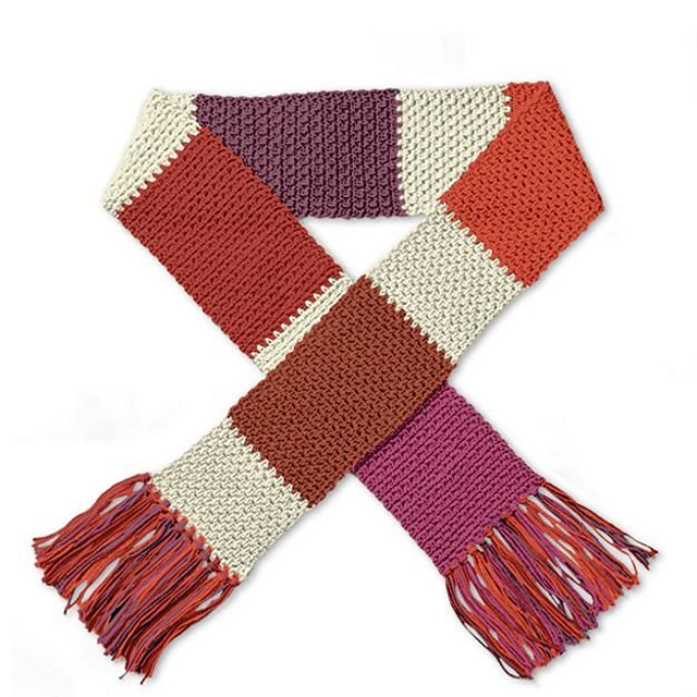 Color Swatch Crochet Scarf