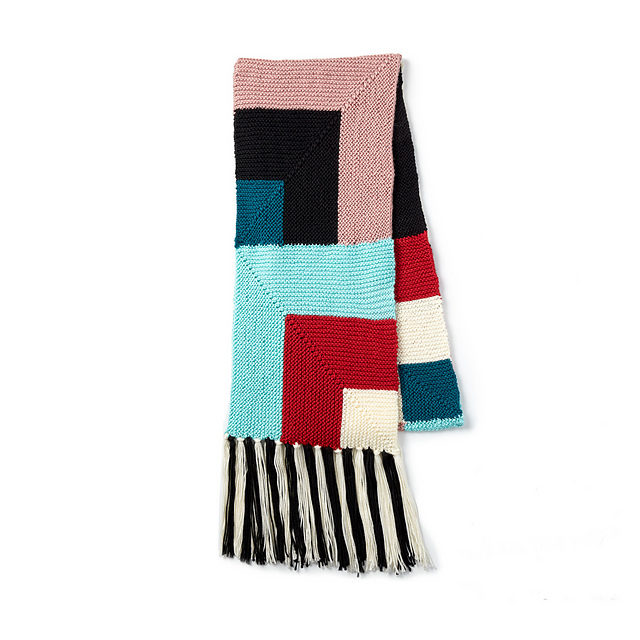 Here and There Mitered Scarf