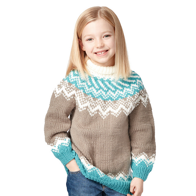 Ravelry Fair Isle Yoke Sweater pattern by Yarnspirations Design Studio