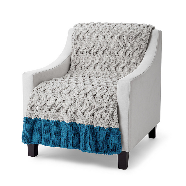 Ravelry Zig Zag Dip Blanket pattern by Yarnspirations Design Studio