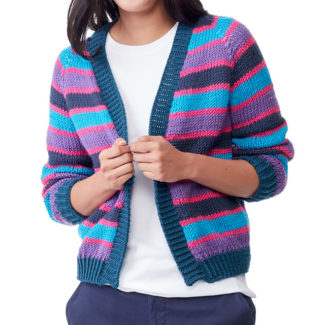 Cropped Raglan Cardigan