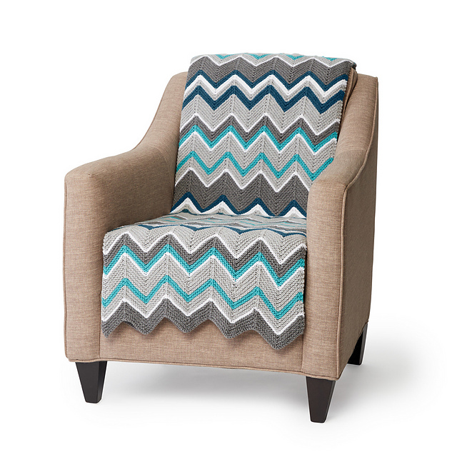 Ravelry: Zig Zag Knit Blanket pattern by Yarnspirations Design Studio