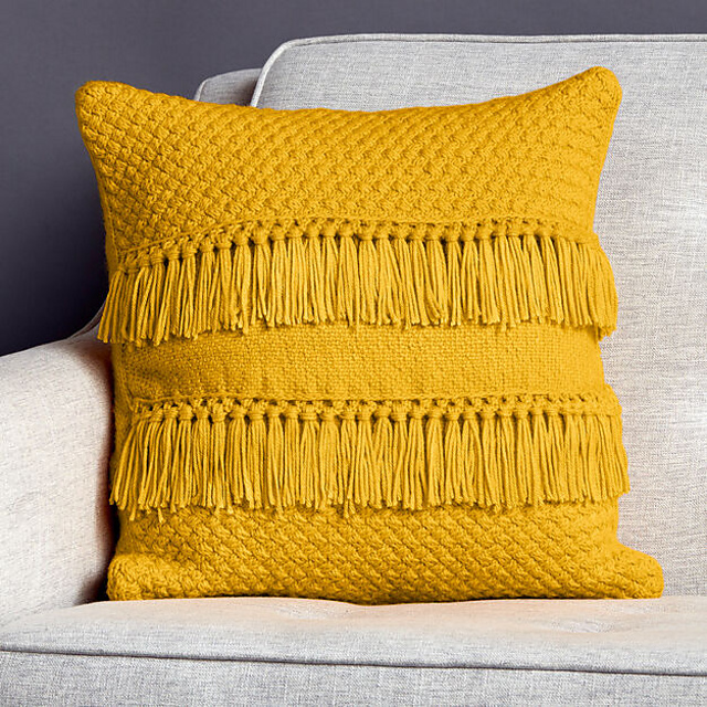 Texture and Fringe Pillow