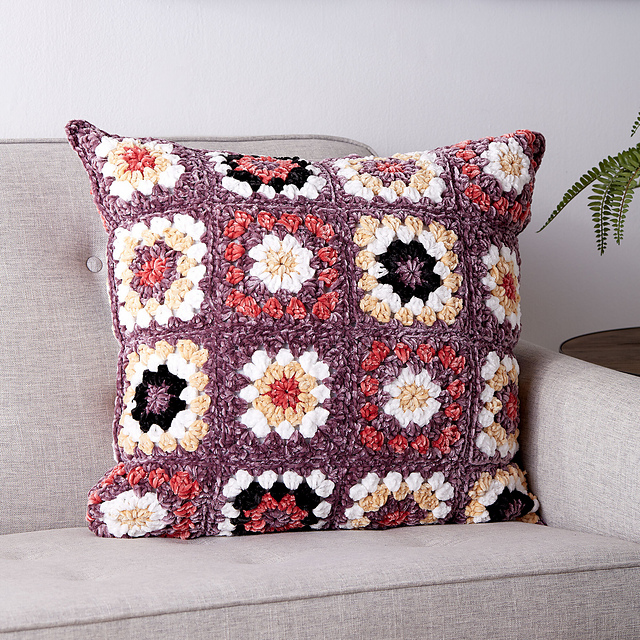 Pretty Granny Square Pillow