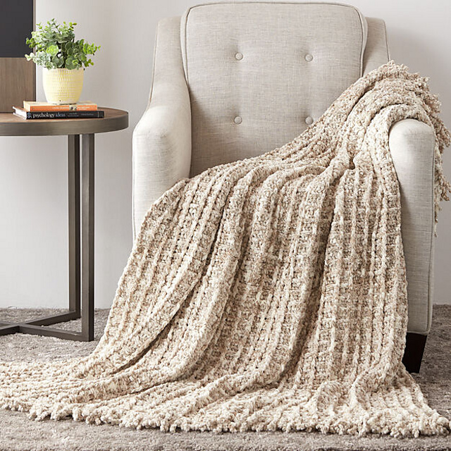 Bernat waffle stitch online throw