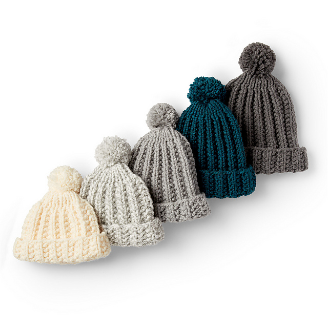 Basic Knit Ribbed Family Hat
