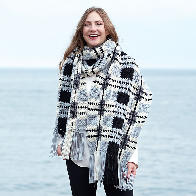 Gray Shades Tartan Scarf