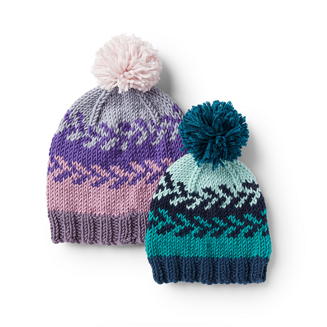 Easy Knit Fair Isle Baby & Kids Hat