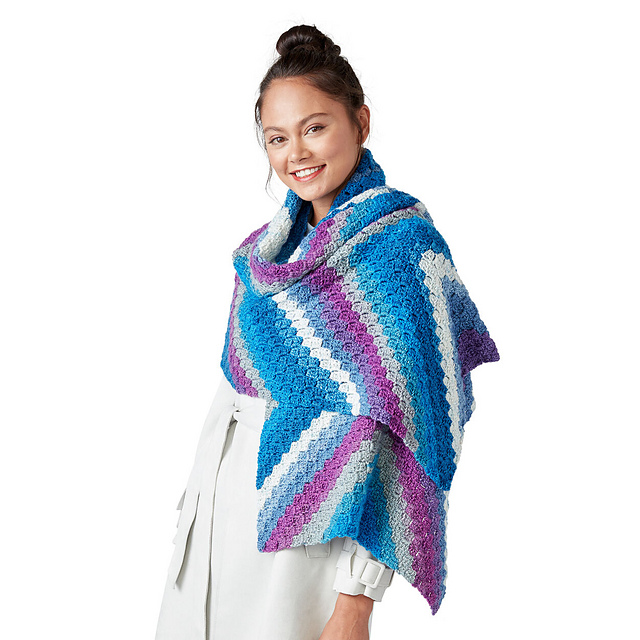 Chevron Strip Shawl