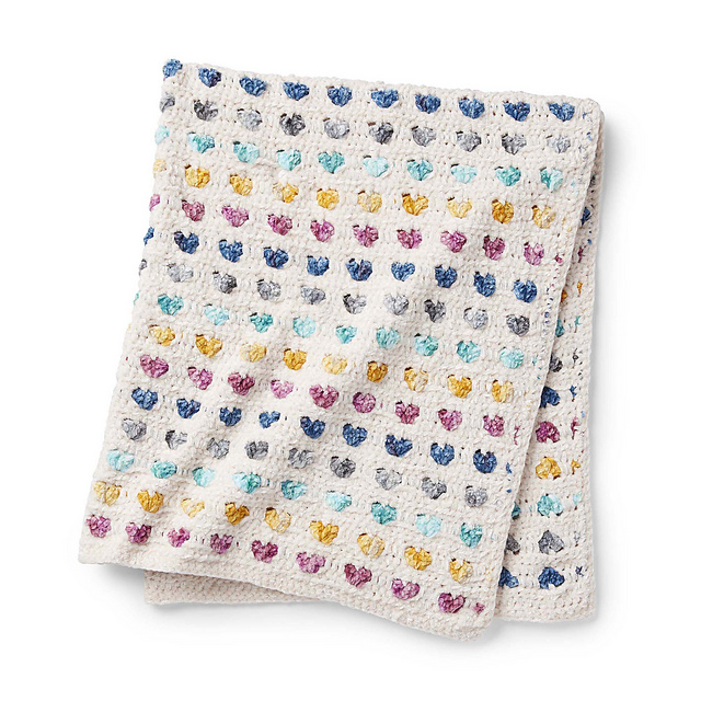 Heart Stripe Baby Blanket