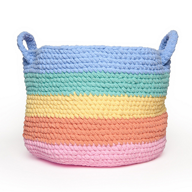 Rainbow Stripe Basket