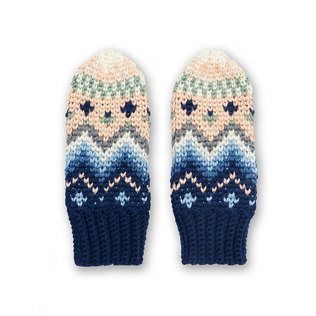 Fair Isle Mittens - Crochet