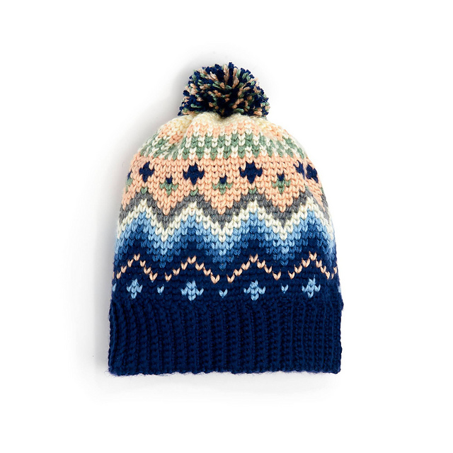 Fair Isle Hat - Crochet version