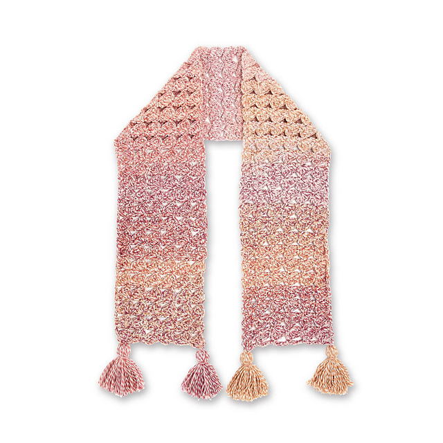 Marled Slanted Shell Scarf