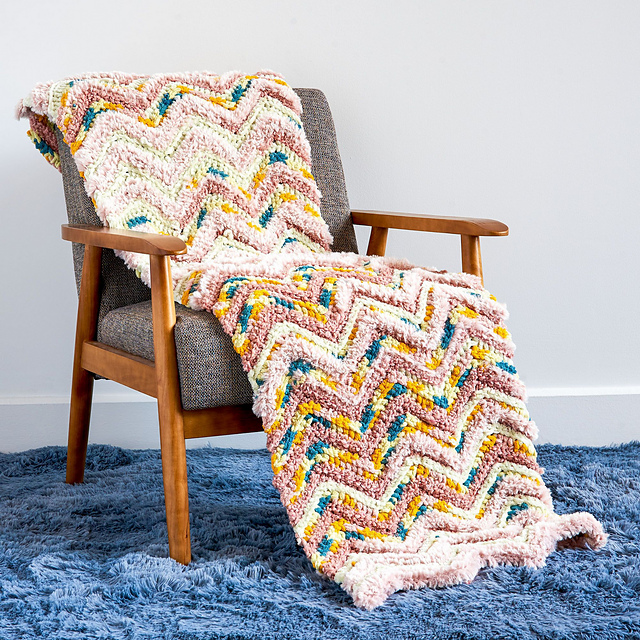 Yarnspirations chevron 2024 blanket