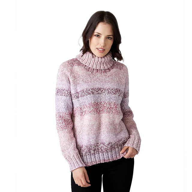 Top down turtleneck deals sweater pattern