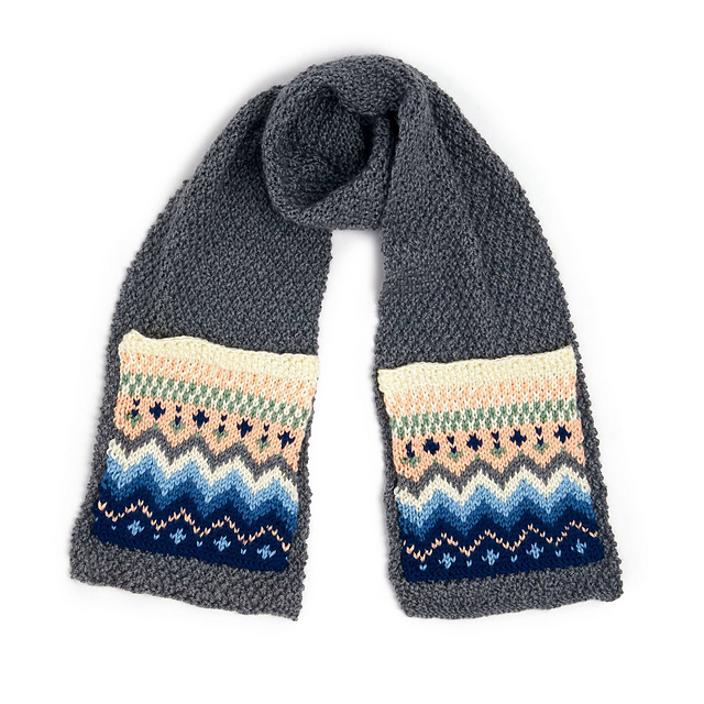 Fair Isle Pocket Scarf