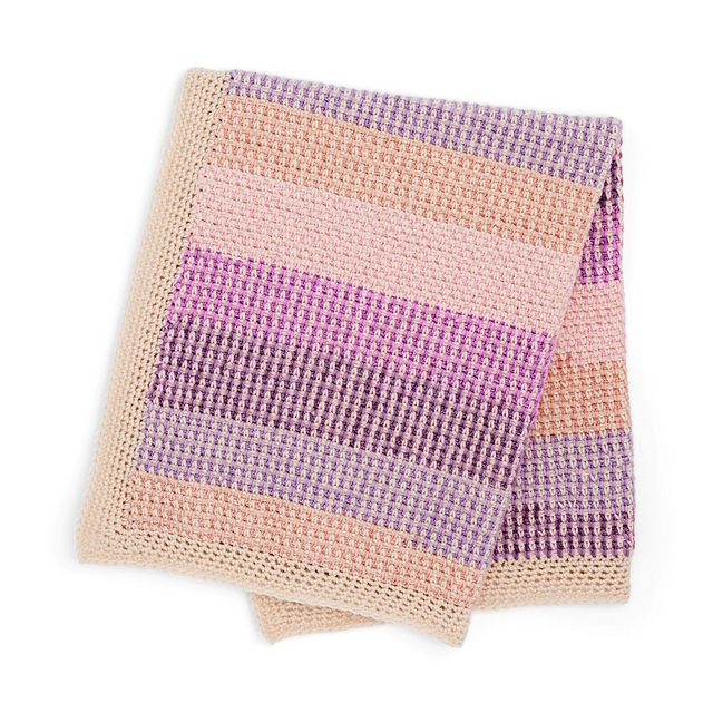 Mini Moss Stitch Baby Blanket