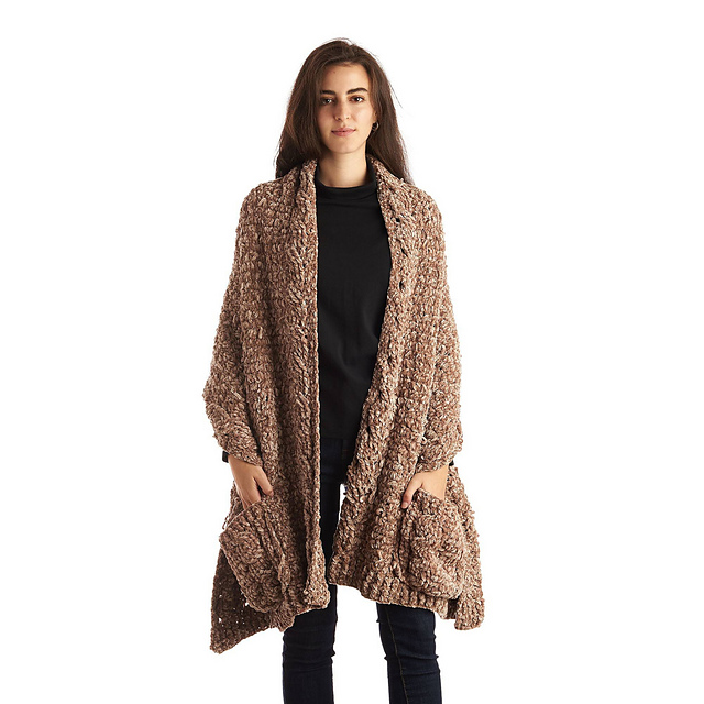 Velvet Cables Pocket Shawl