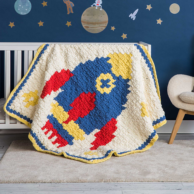 C2C Blast Off Baby Blanket