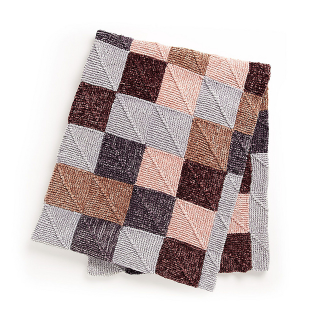 Just Keep Knitting Mitered Squares Blanket