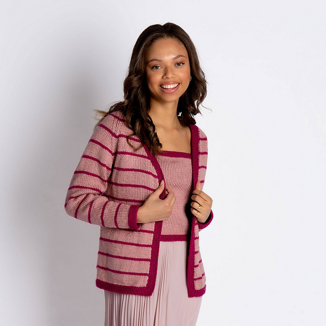 Contrast Trim Cardigan