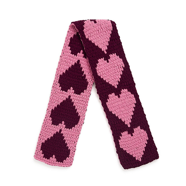 Reversible Heart Scarf
