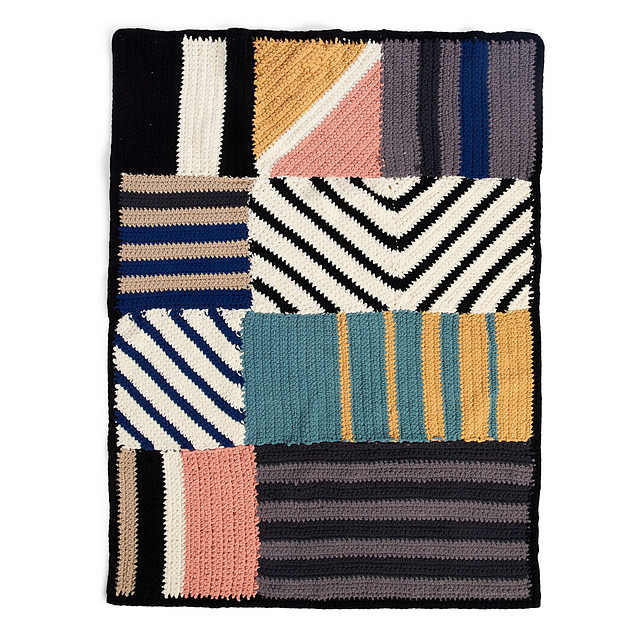 Seamed Squares Geometric Blanket