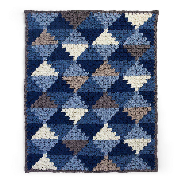 Shaded Diamonds C2C Blanket